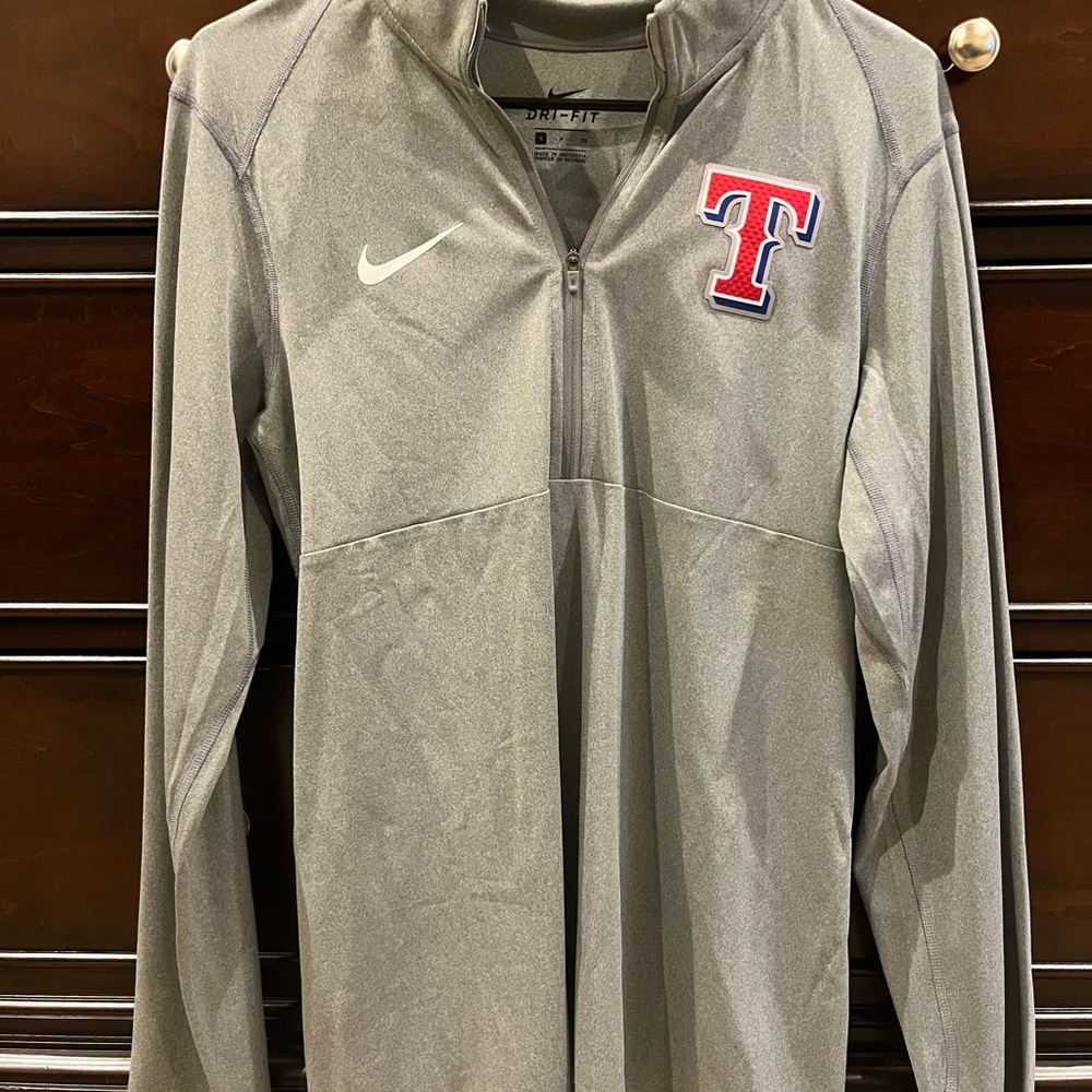 Nike Texas Rangers Gray Lightweight Quarter-Zip Jacket